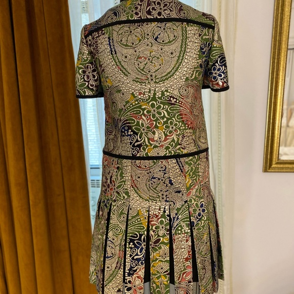 Burberry Floral Print Metallic Dress - Picture 5 of 8